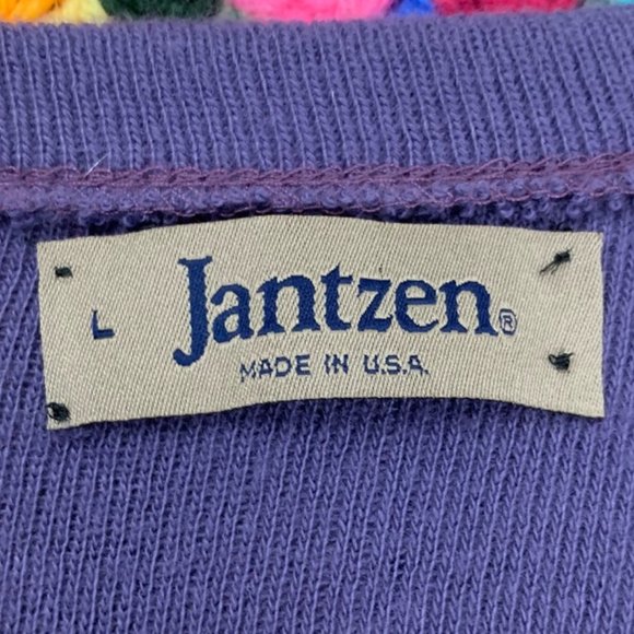 Vintage Jantzen Oversized Knit Dusty Purple Menswear V-Neck Sweater Vest - Picture 6 of 11